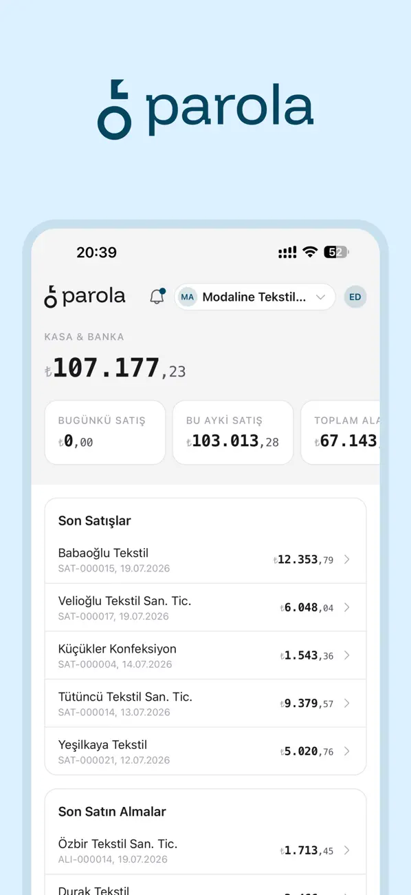 Parola App Store ekran görüntüsü 1